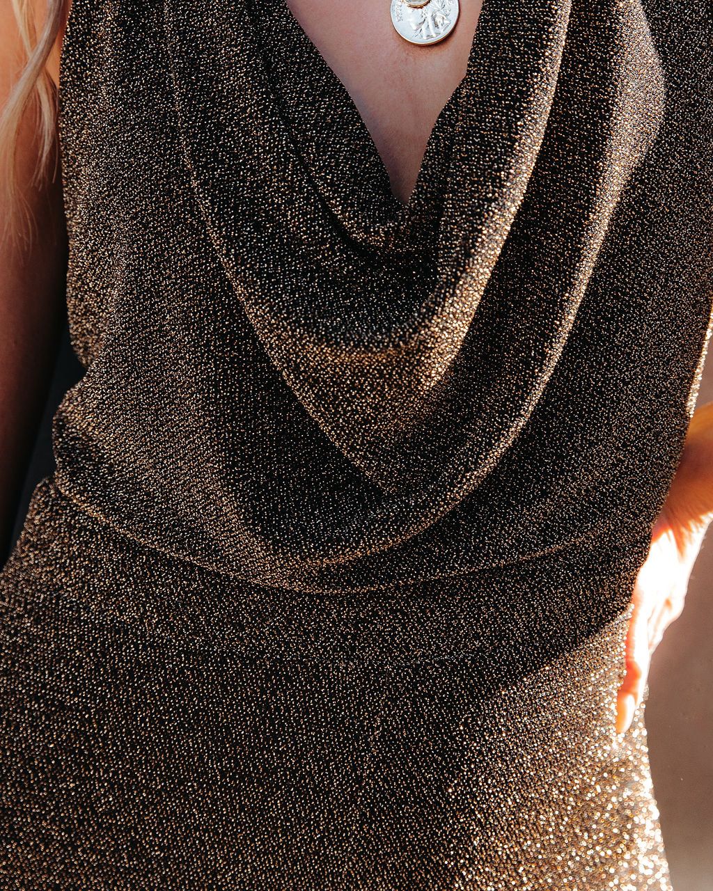 Call The Shots Shimmer Halter Jumpsuit - FINAL SALE sold by Vici product image thumbnail 4