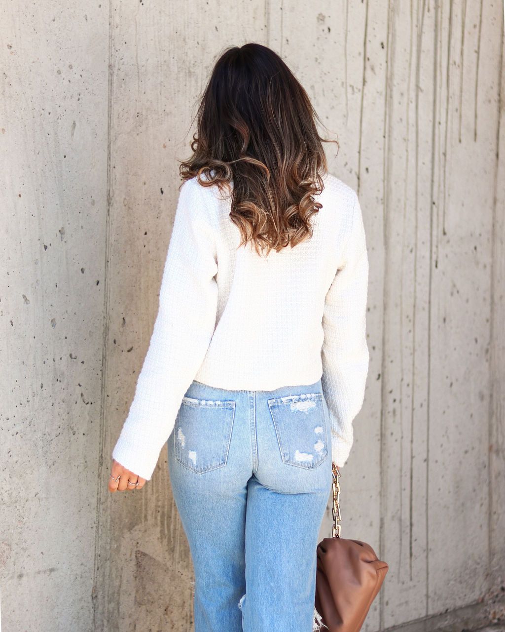 Nancy Tweed Blazer - White - FINAL SALE sold by Vici product image thumbnail 4