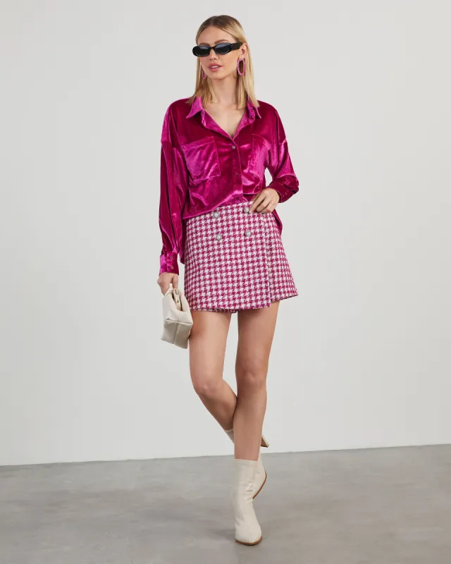 Magical Wonder Velvet Button Down Top sold by Vici