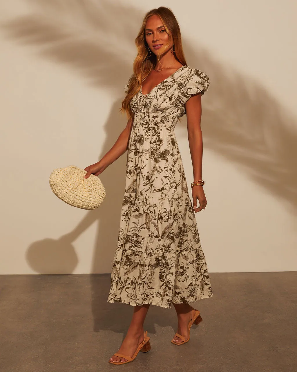 Darya Puff Sleeve Maxi Dress sold by Vici product image thumbnail 4