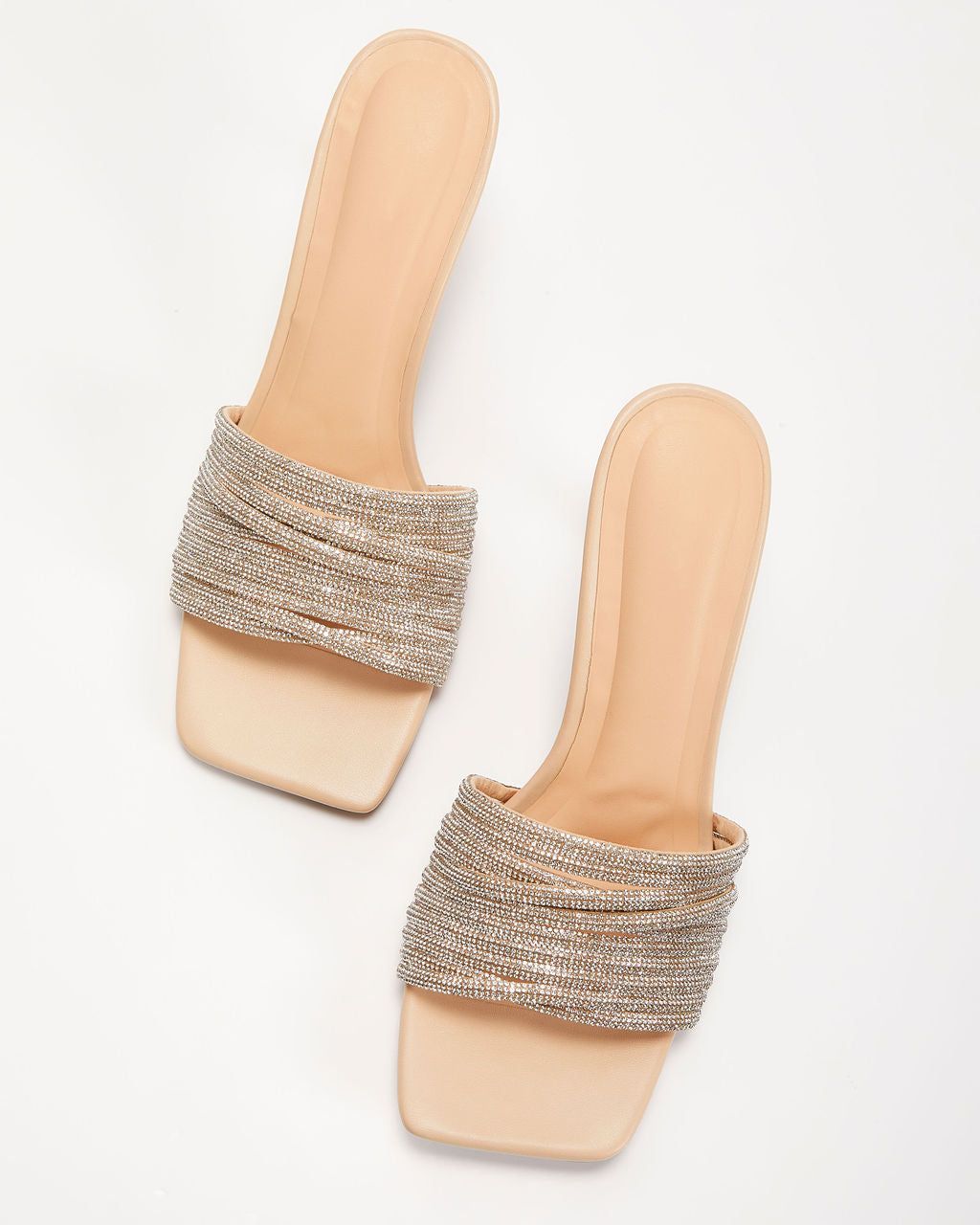 Areli Rhinestone Embellished Strap Heels - Nude sold by Vici product image thumbnail 3