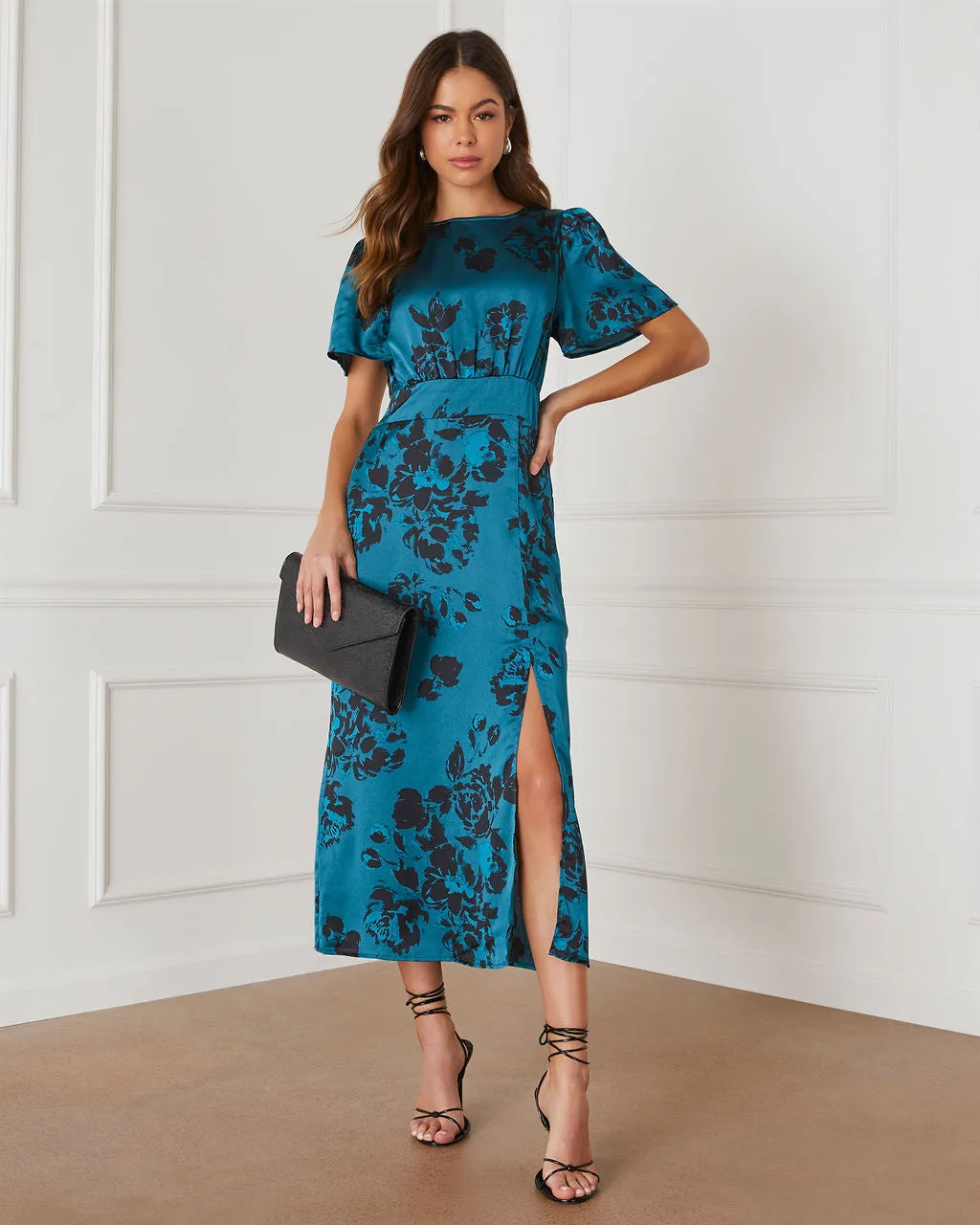 Dixon Short Sleeve Floral Maxi Dress sold by Vici product image thumbnail 3