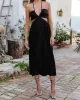 Hollywood Dreams Pleated Tie Back Midi Dress sold by Vici