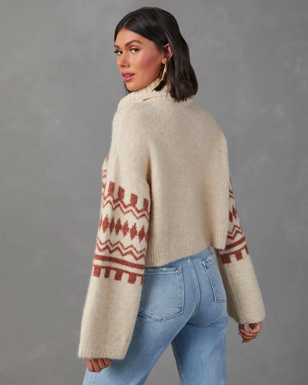 Fall Harvest Printed Turtleneck Sweater sold by Vici product image thumbnail 4