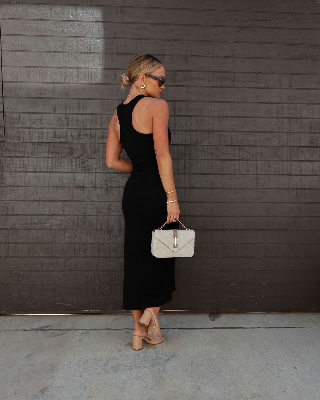 Symphony Ribbed Knit Midi Dress - Black - SALE sold by Vici product image thumbnail 4