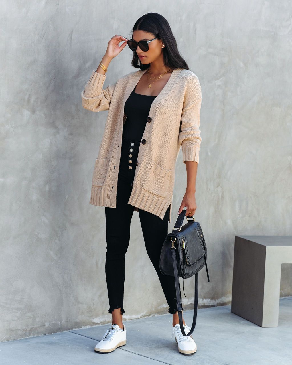 Kristen Knit Pocketed Cardigan sold by Vici product image thumbnail 3