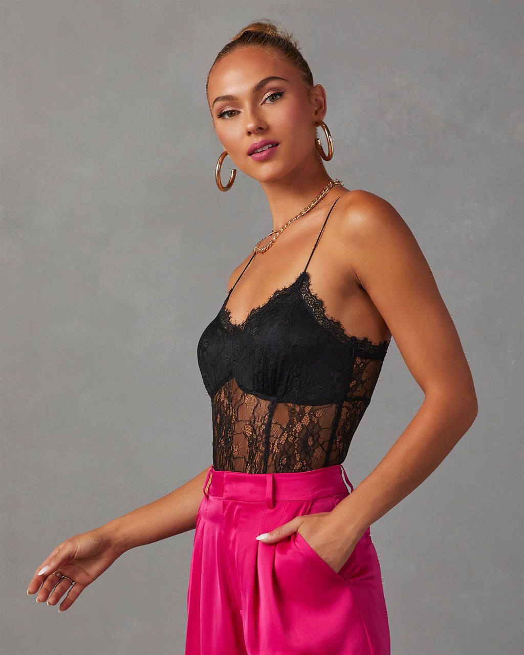 Late Night Lace Bodysuit - Black sold by Vici product image thumbnail 3