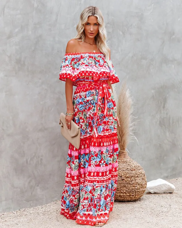 Flora Farms Off The Shoulder Maxi Dress - FINAL SALE sold by Vici