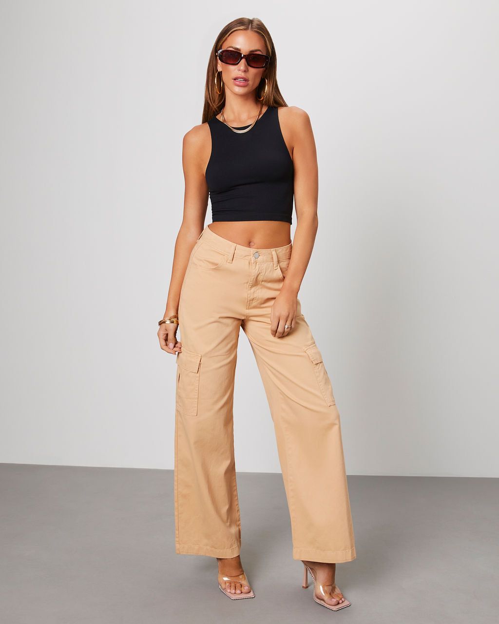 Addams Cargo Pants - Taupe - FINAL SALE sold by Vici product image thumbnail 6