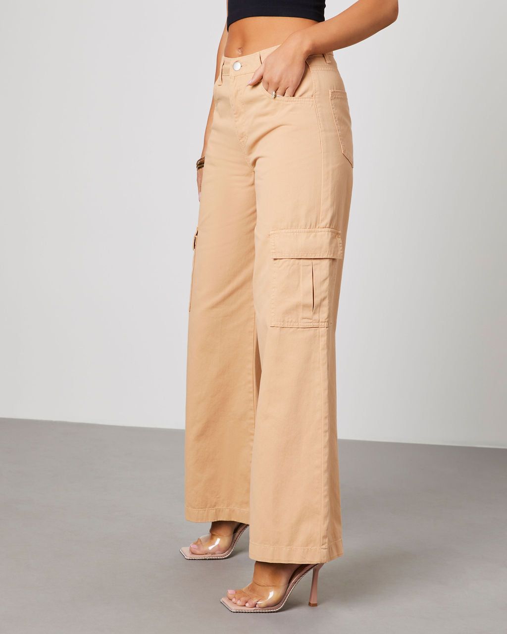 Addams Cargo Pants - Taupe - FINAL SALE sold by Vici product image thumbnail 5