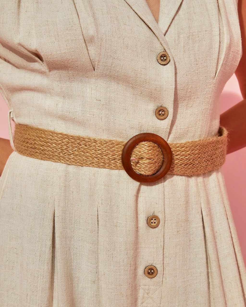 Merced Wide Leg Belted Jumpsuit sold by Vici product image thumbnail 3