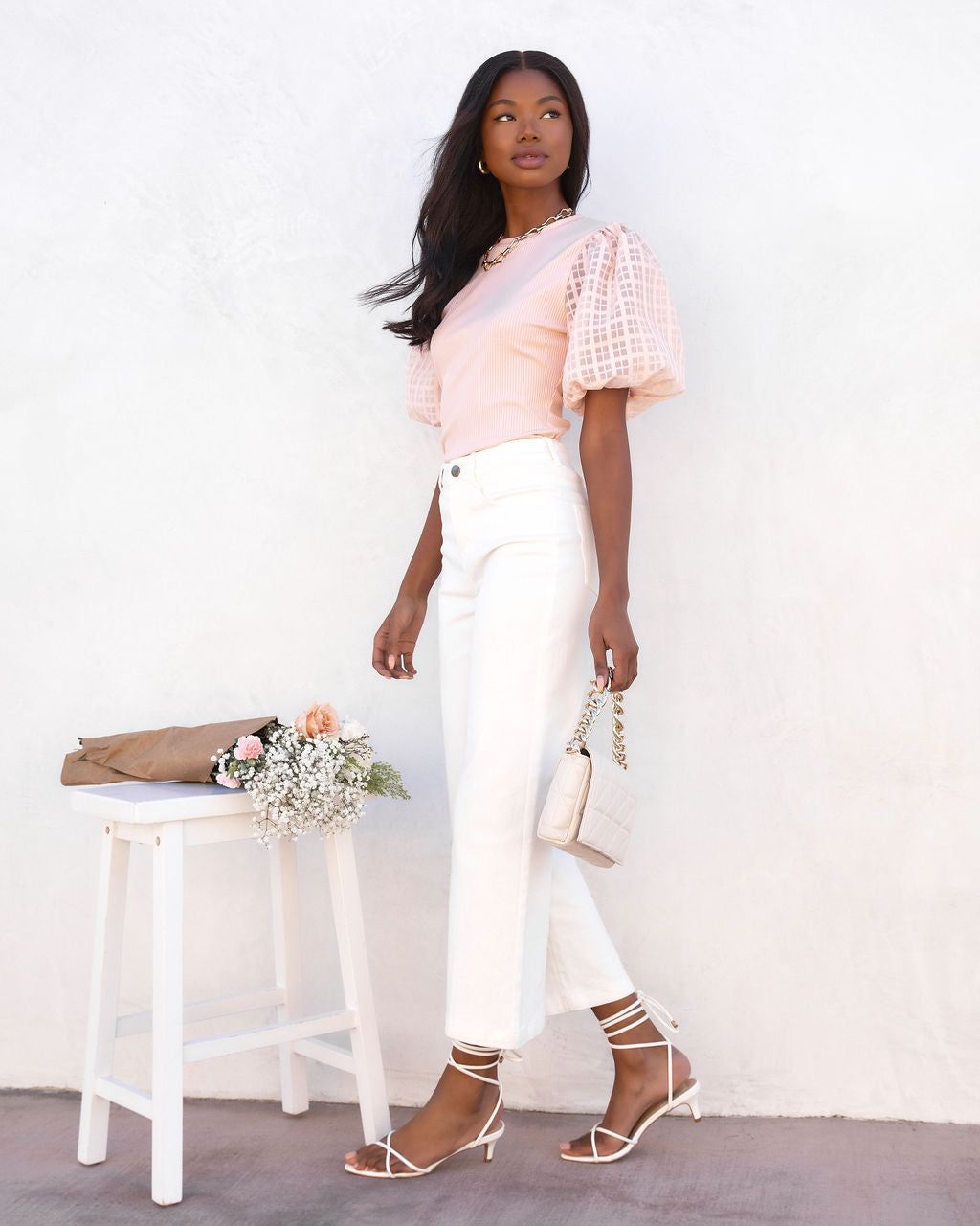 Enchanted Puff Sleeve Top - Pink - FINAL SALE sold by Vici product image thumbnail 5