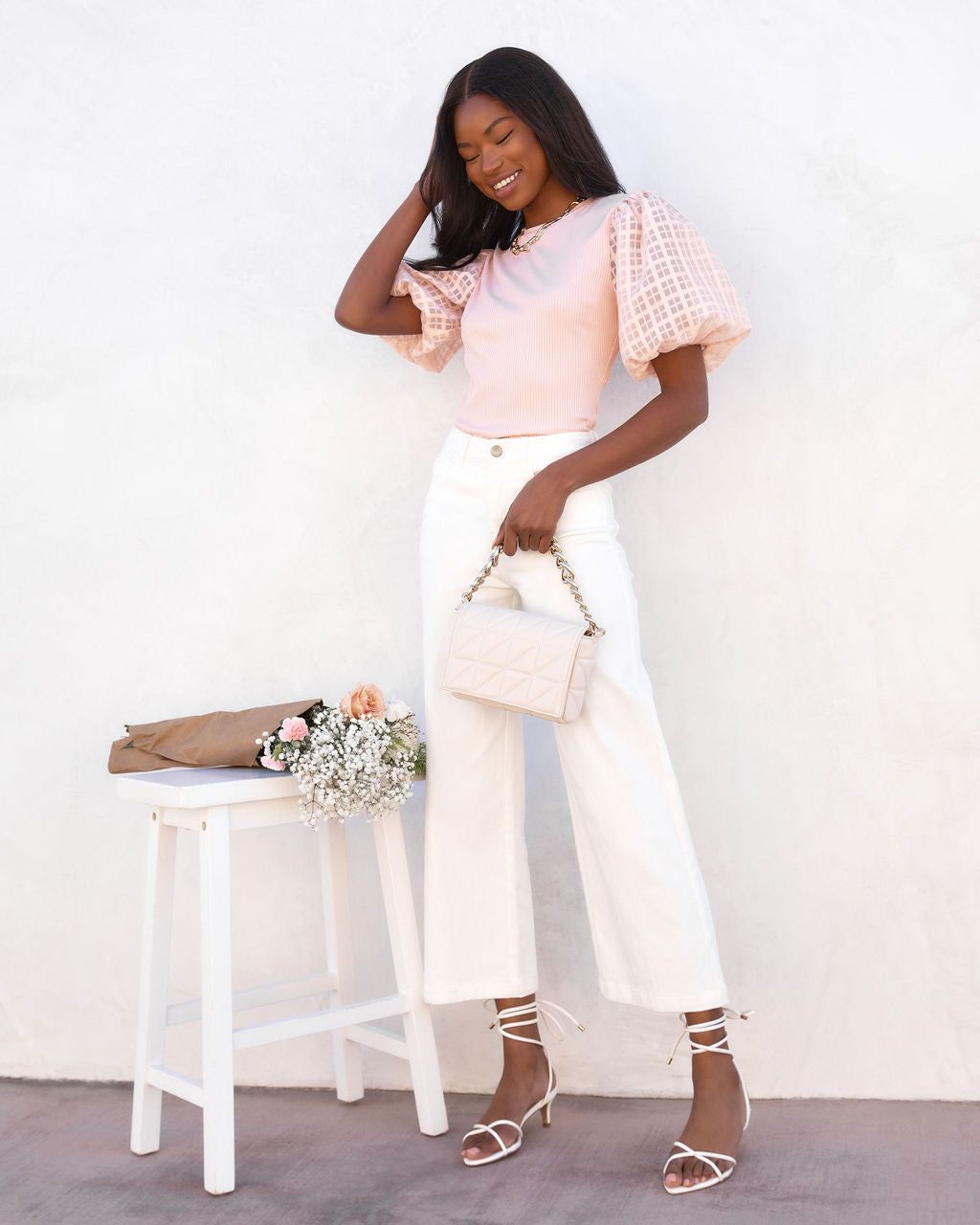 Enchanted Puff Sleeve Top - Pink - FINAL SALE sold by Vici