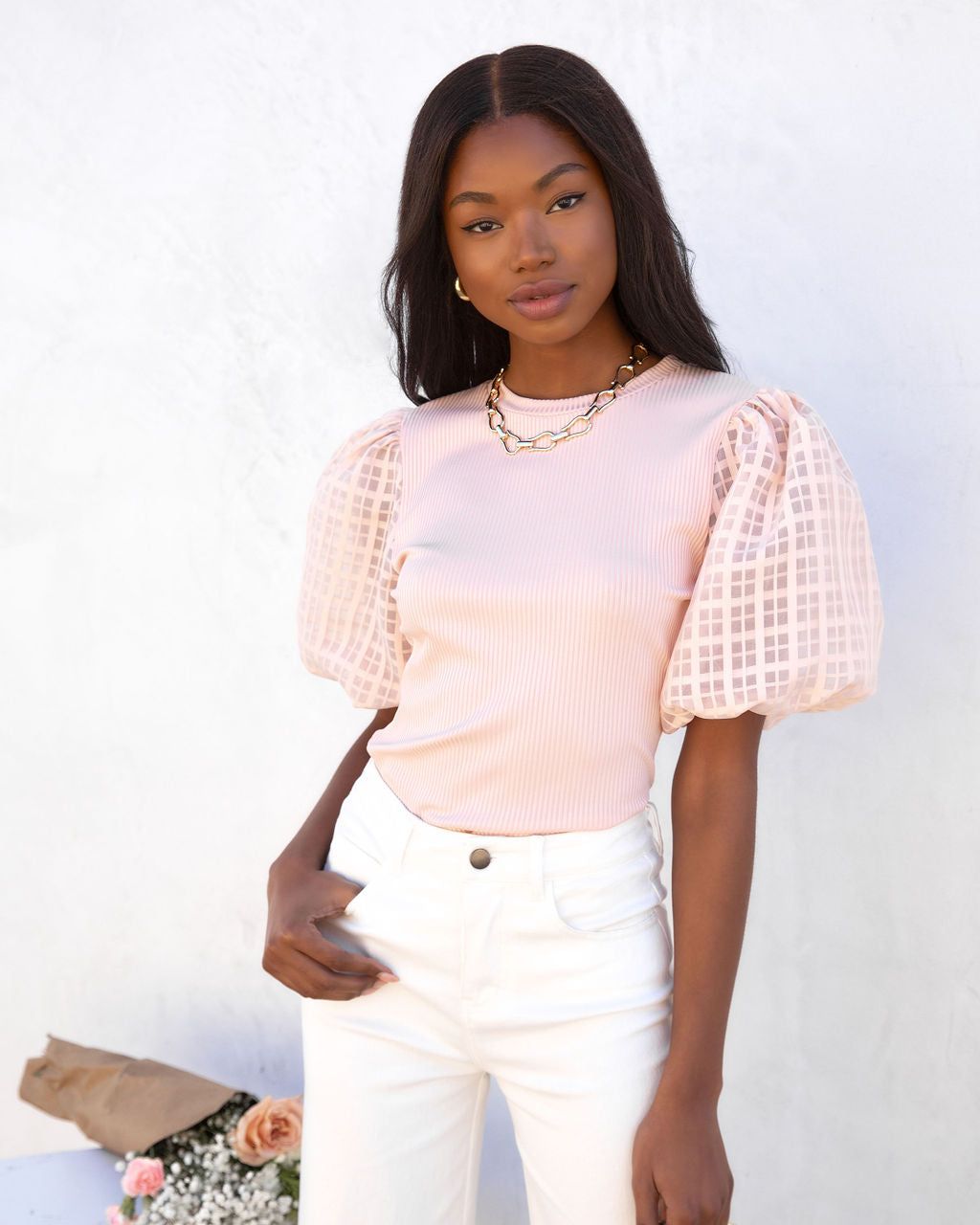 Enchanted Puff Sleeve Top - Pink - FINAL SALE sold by Vici product image thumbnail 7