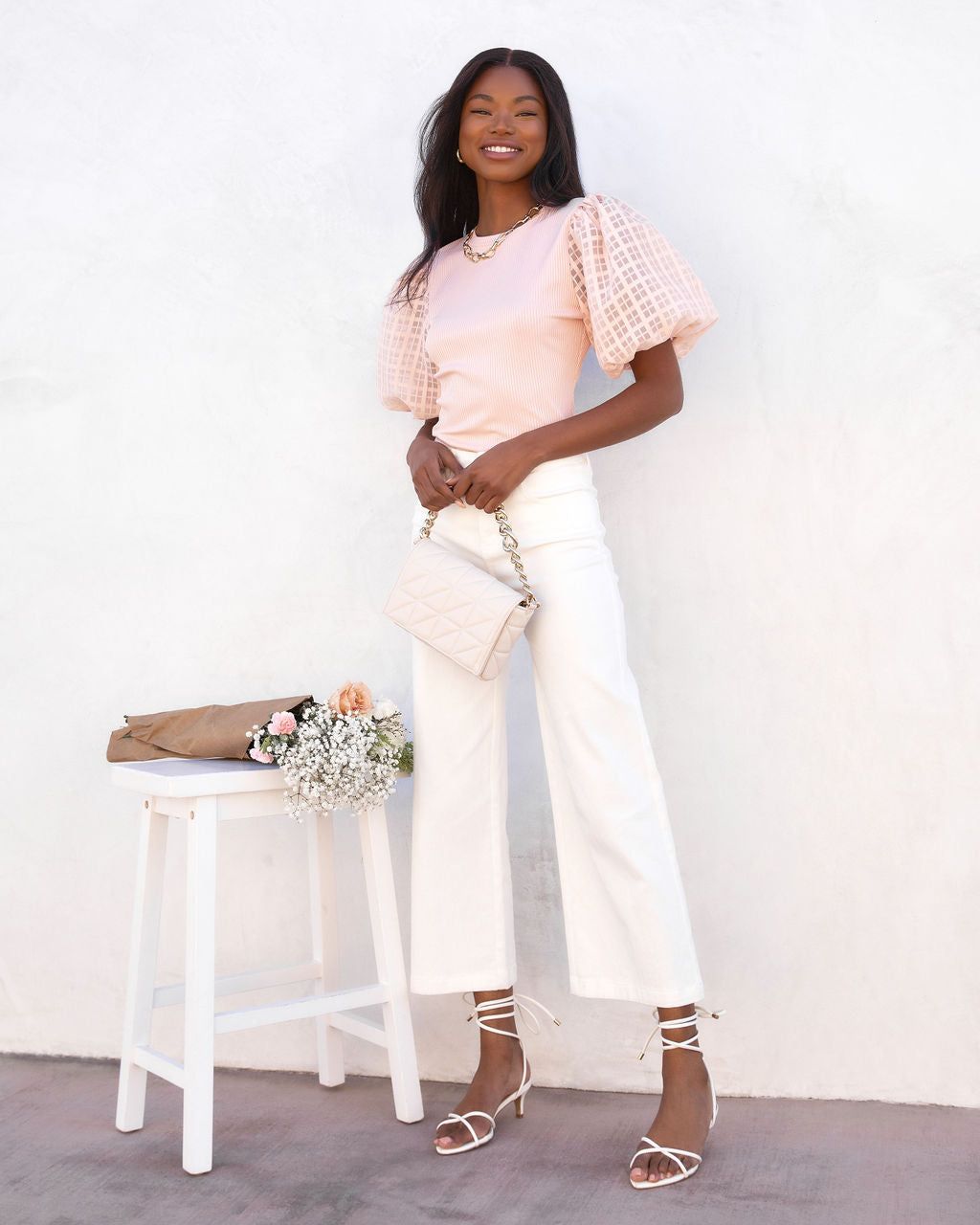 Enchanted Puff Sleeve Top - Pink - FINAL SALE sold by Vici product image thumbnail 6