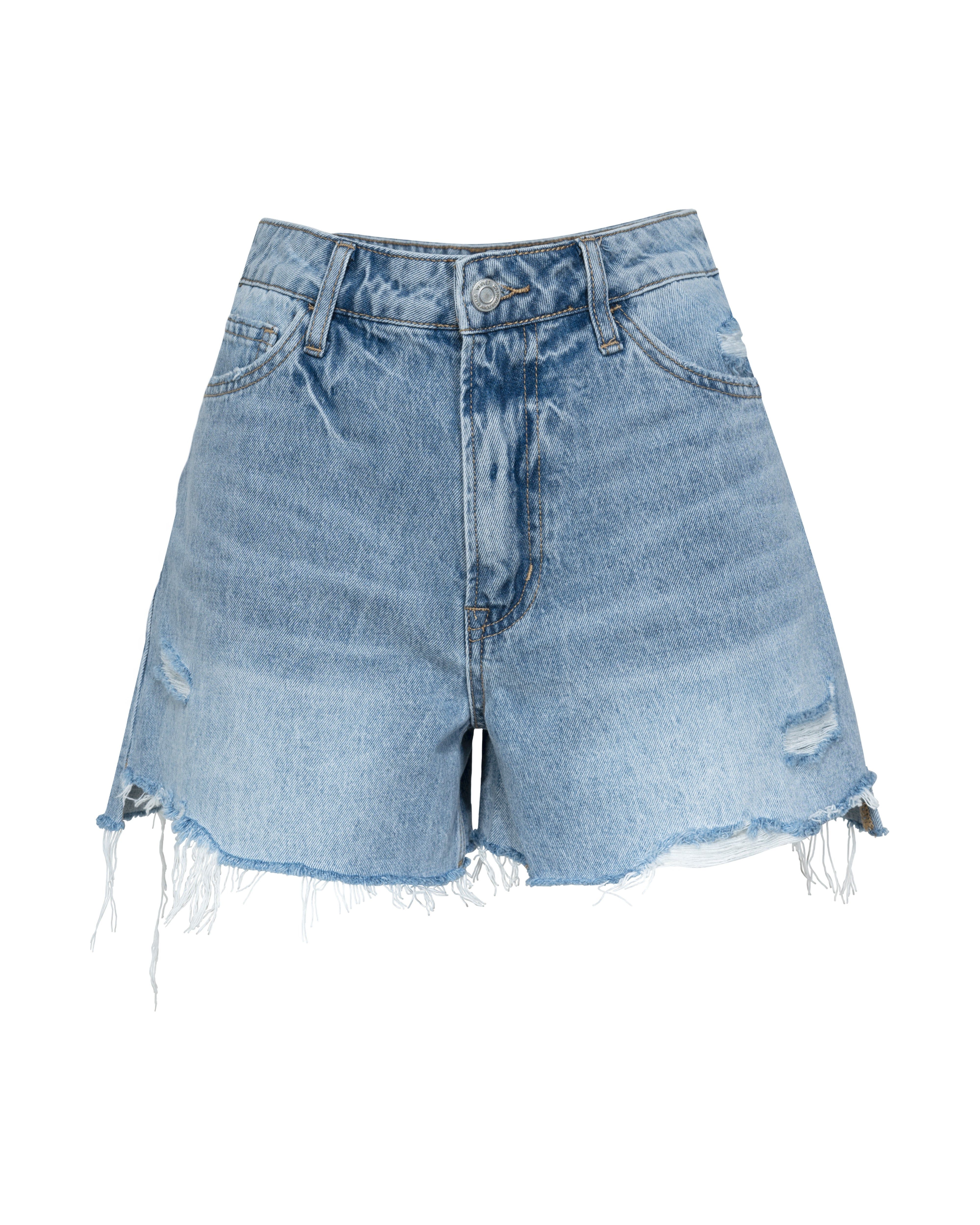 Hudson High Rise Distressed Denim Shorts - FINAL SALE sold by Vici product image thumbnail 3
