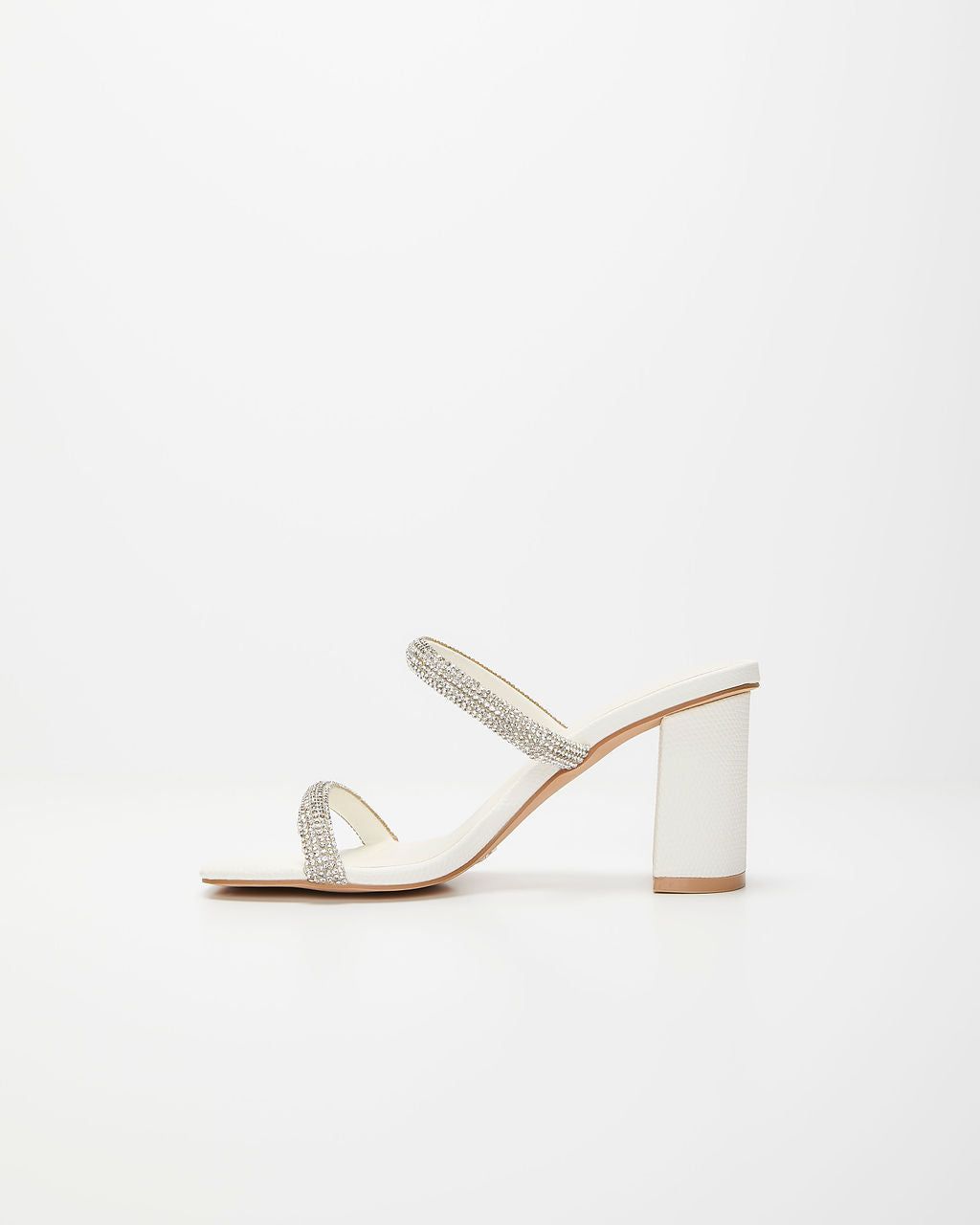 Elle Crystal Embellished Strappy Heels sold by Vici