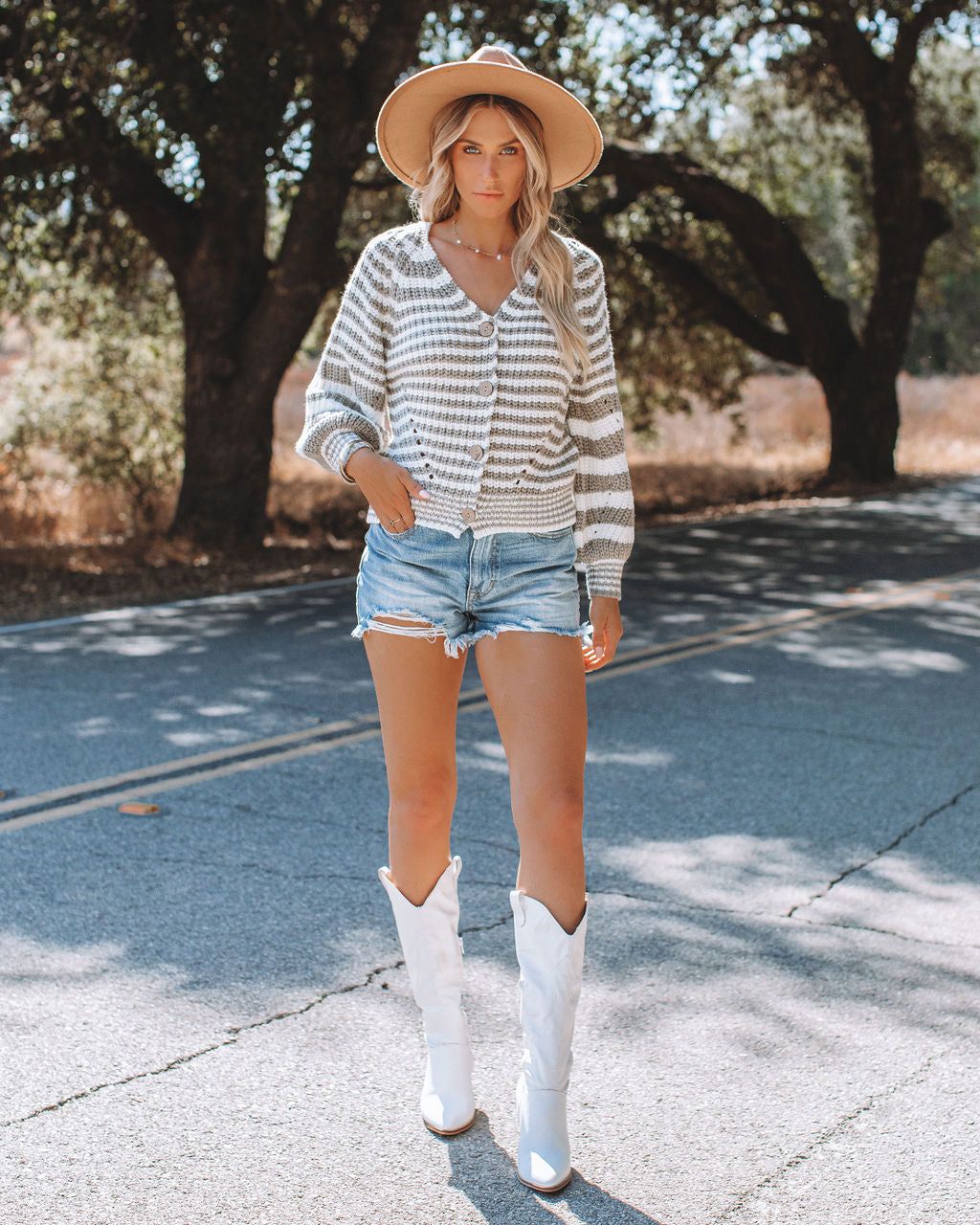 Austen Striped Button Front Knit Cardigan - FINAL SALE sold by Vici product image thumbnail 9