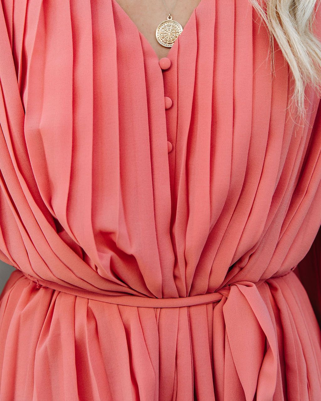 Found Love Pleated Romper - Mauve - FINAL SALE sold by Vici product image thumbnail 4