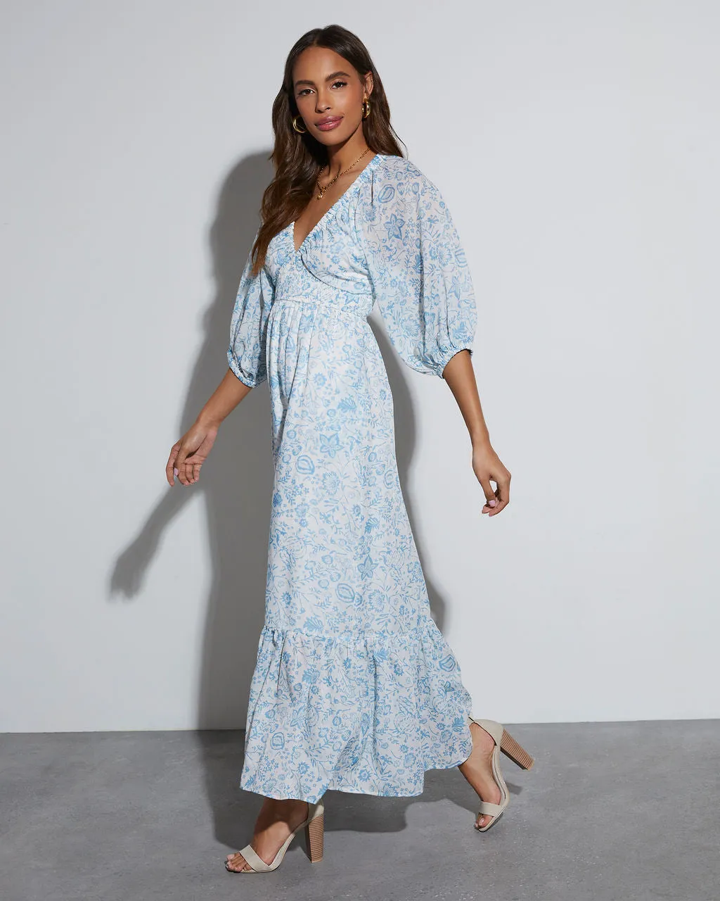 Bailey Long Sleeve Floral Maxi Dress sold by Vici product image thumbnail 2