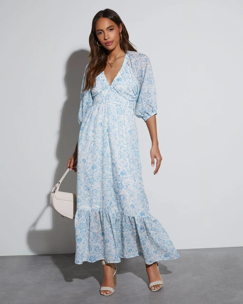 Bailey Long Sleeve Floral Maxi Dress sold by Vici