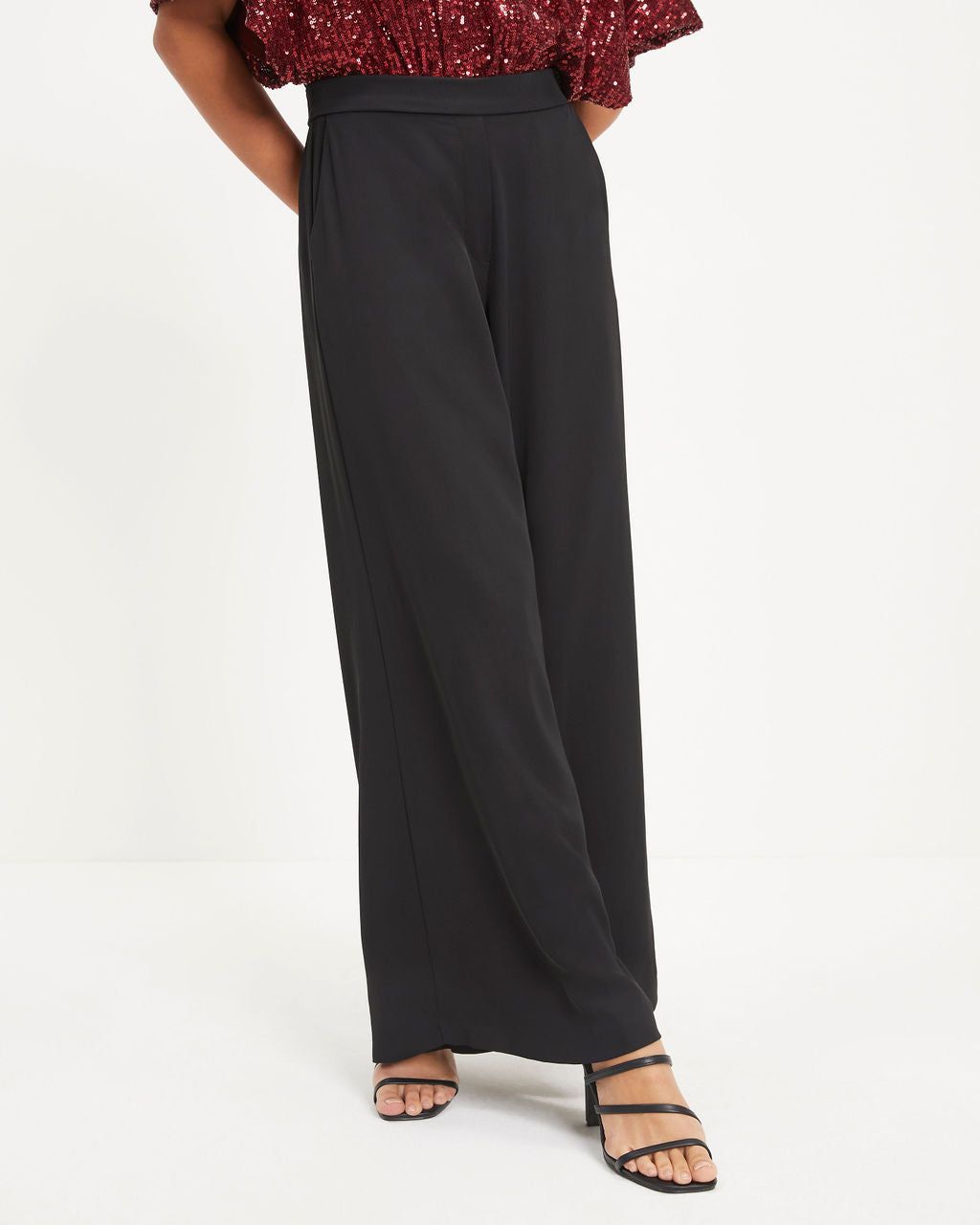 Spread The Cheer Wide Leg Pants - Black - FINAL SALE sold by Vici product image thumbnail 5