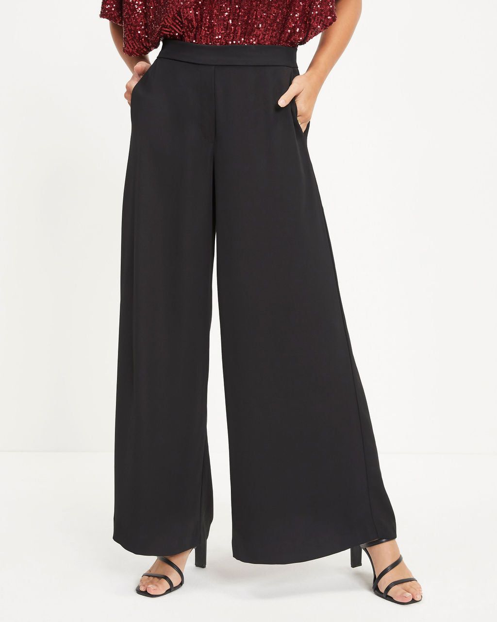 Spread The Cheer Wide Leg Pants - Black - FINAL SALE sold by Vici