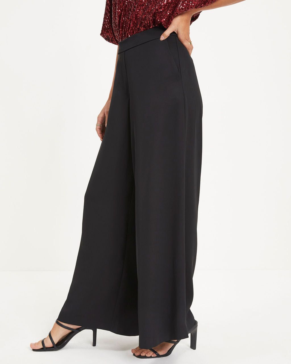 Spread The Cheer Wide Leg Pants - Black - FINAL SALE sold by Vici product image thumbnail 6