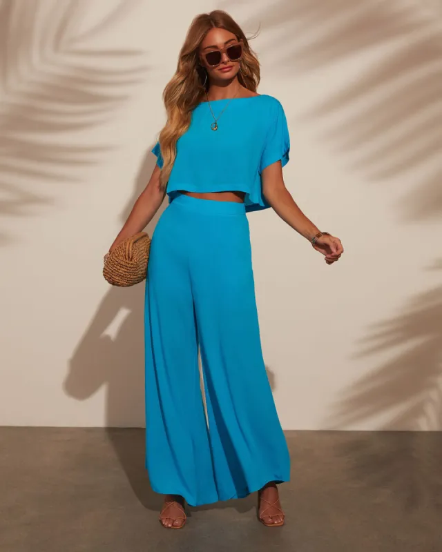 Riviera Stride Wide Leg Pants sold by Vici