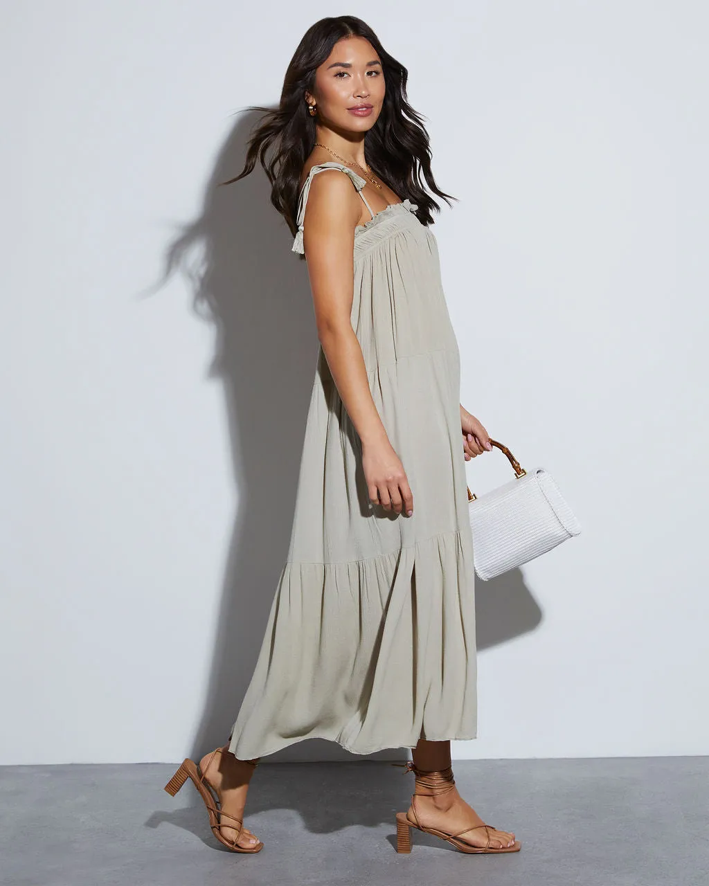 Ivanna Tiered Tassel Midi Dress sold by Vici product image thumbnail 3