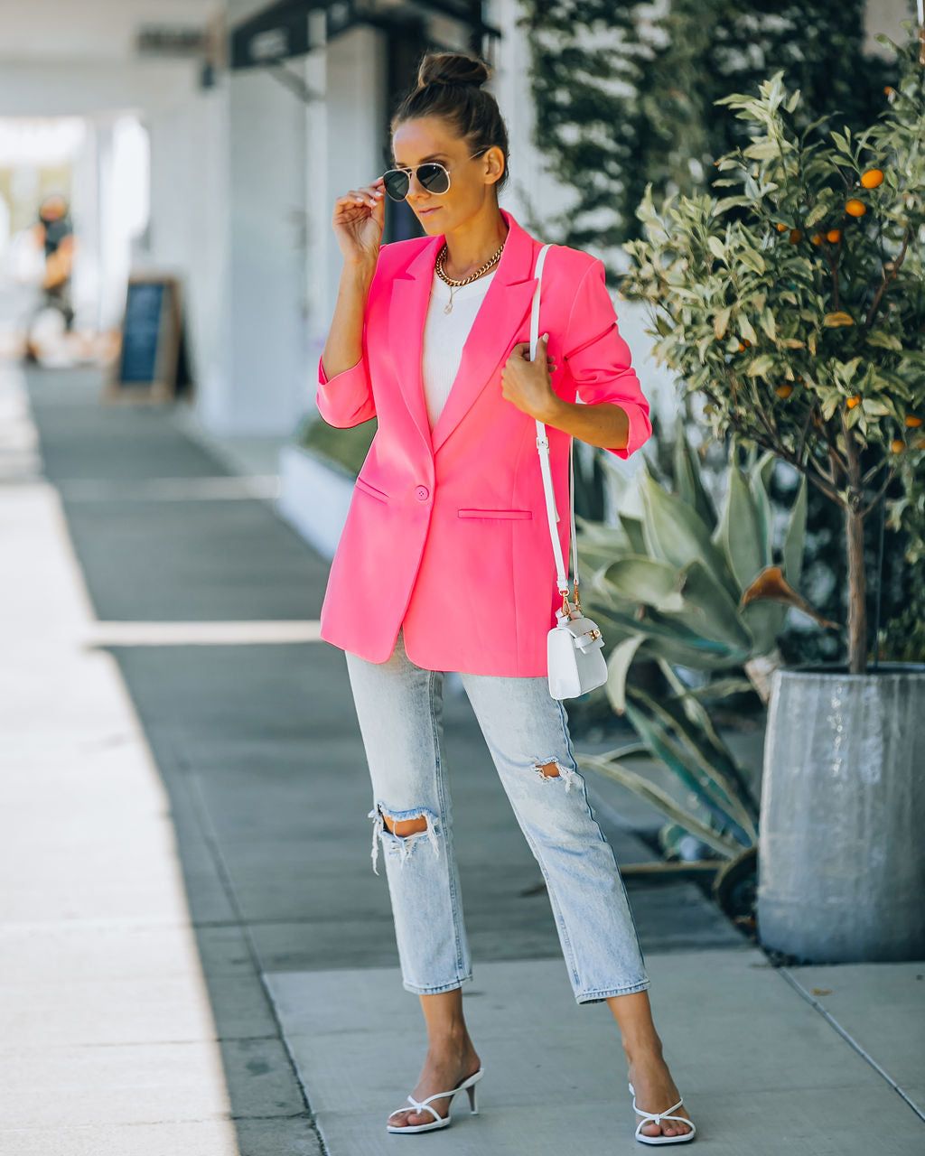 Standards Pocketed Blazer - Neon Pink sold by Vici product image thumbnail 8