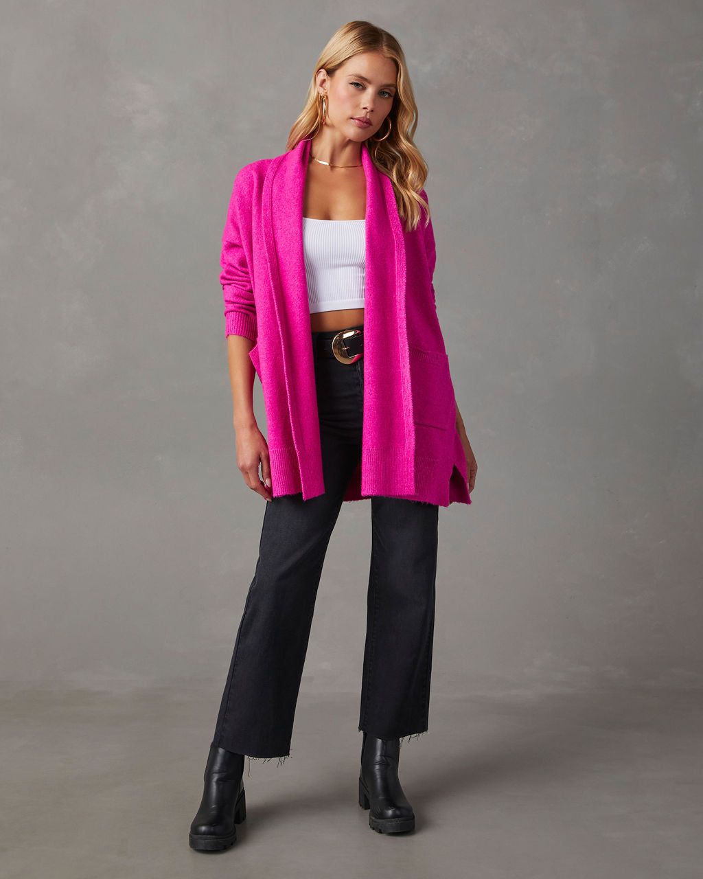 Darleen Oversized Cardigan - Hot Pink - SALE sold by Vici product image thumbnail 5