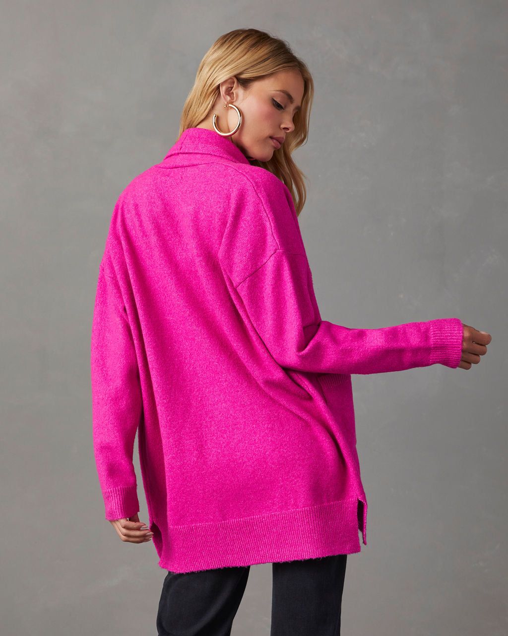 Darleen Oversized Cardigan - Hot Pink - SALE sold by Vici product image thumbnail 4