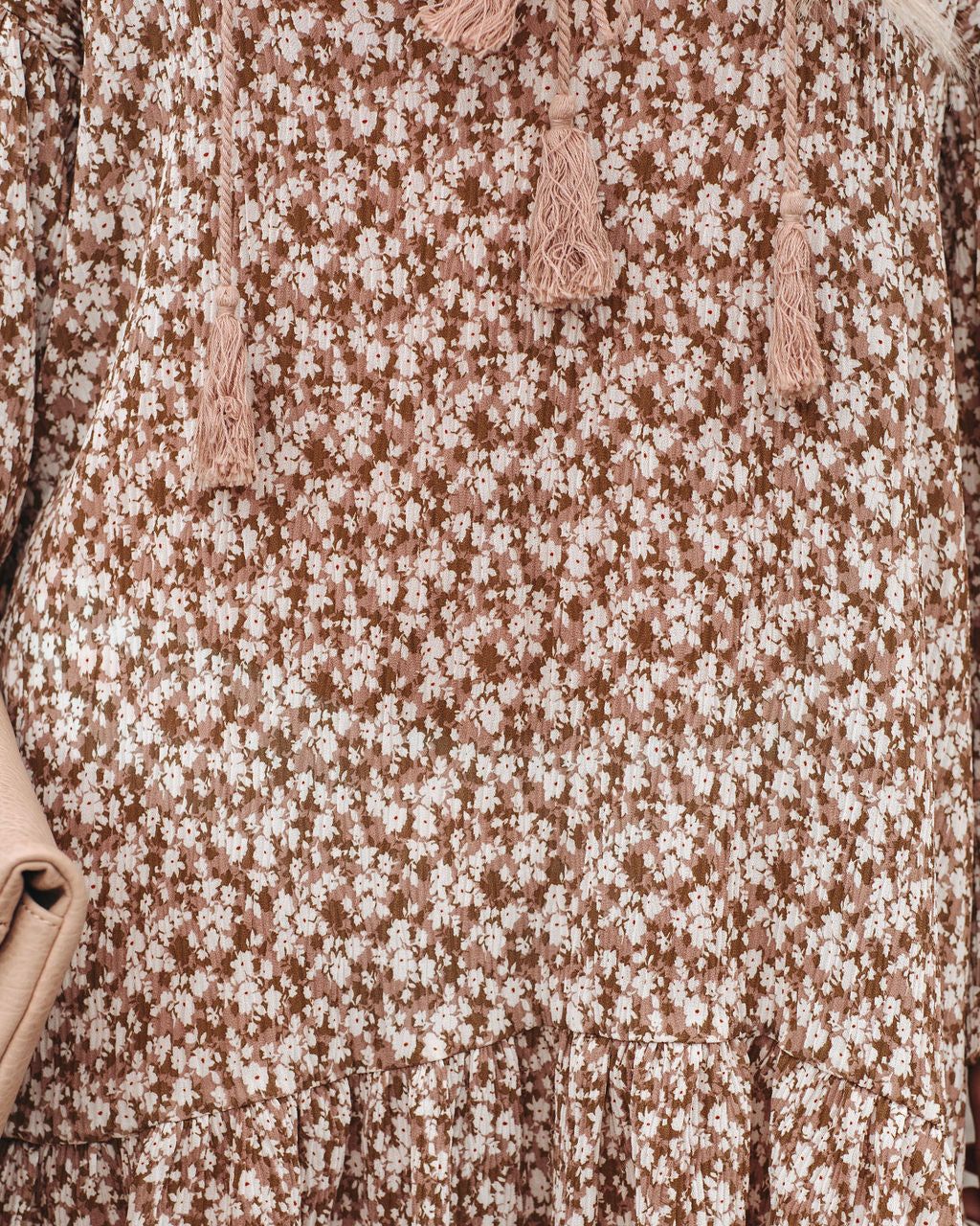 Dahlia Floral Soft Crinkled Tassel Dress - FINAL SALE sold by Vici product image thumbnail 4
