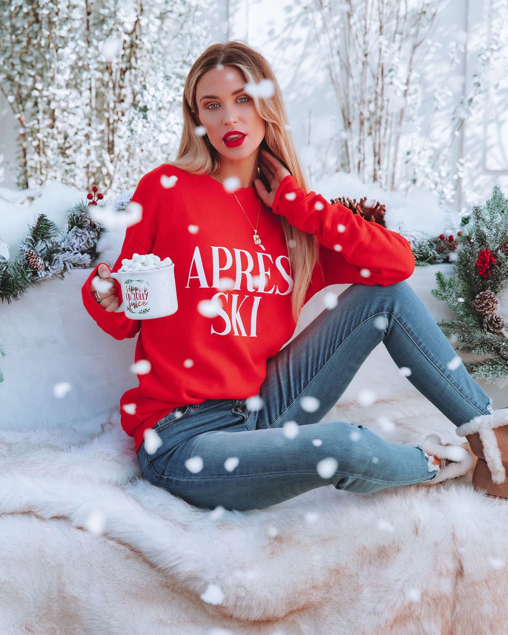 Apres Ski Cotton Blend Sweatshirt - FINAL SALE sold by Vici product image thumbnail 5