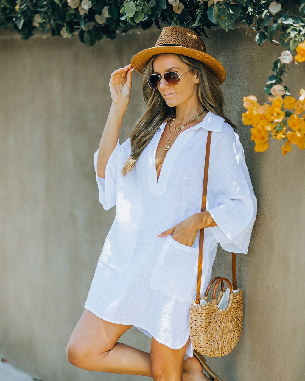 Wailuku Cotton Pocketed Cover-Up Dress - FINAL SALE sold by Vici product image thumbnail 9