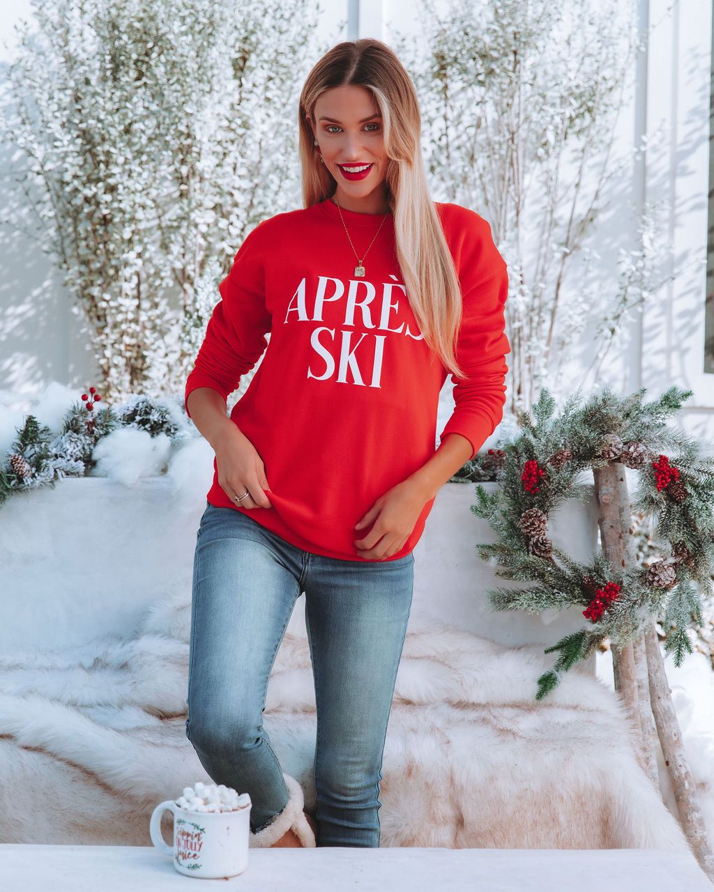 Apres Ski Cotton Blend Sweatshirt - FINAL SALE sold by Vici product image thumbnail 6
