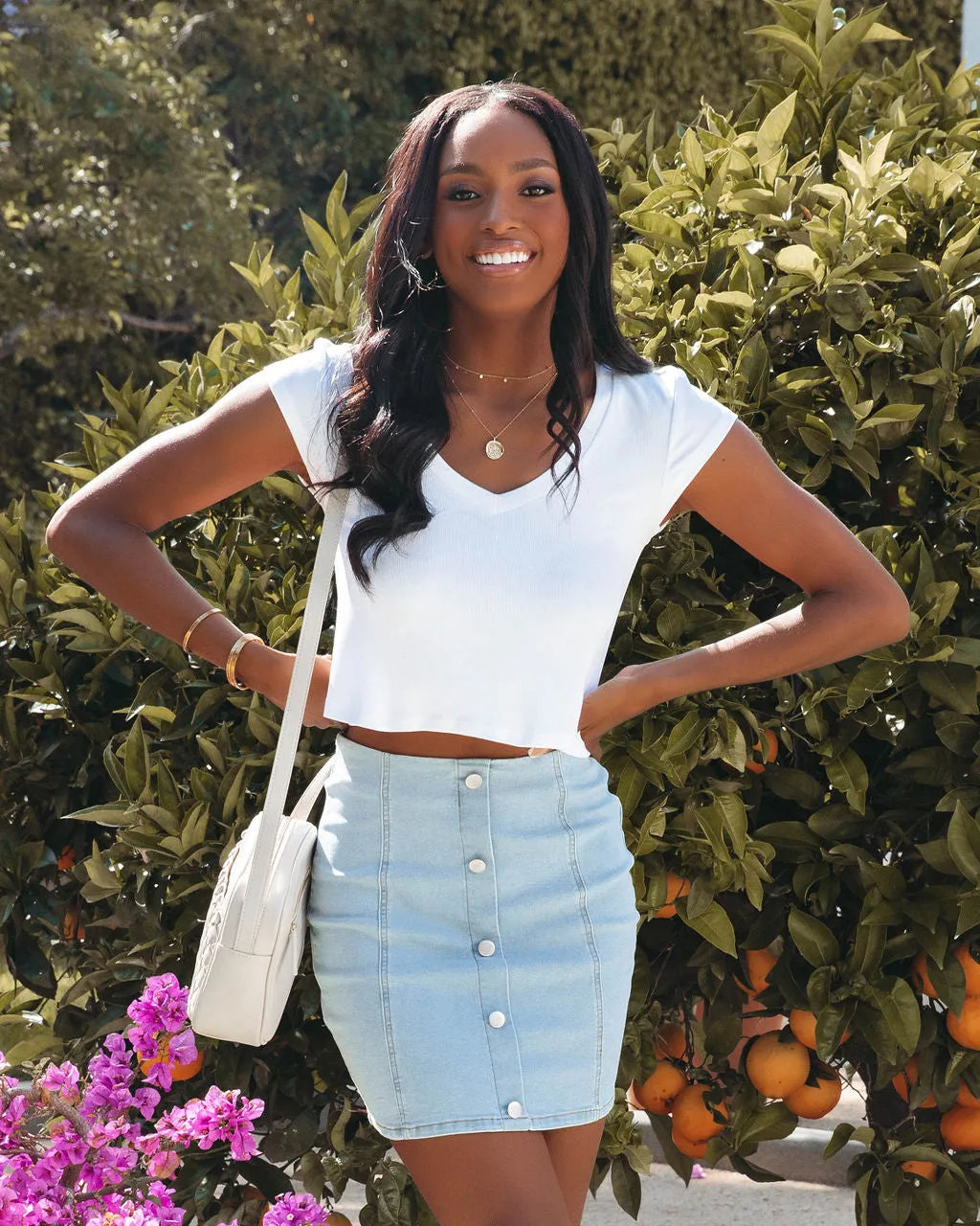 Haddie Denim Mini Skirt sold by Vici product image thumbnail 5