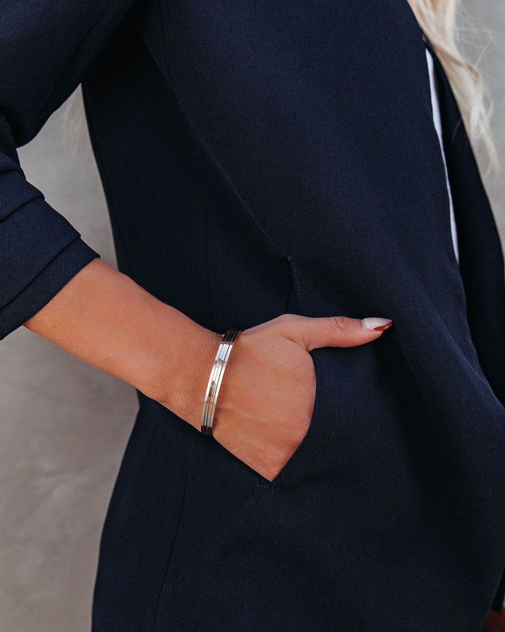 Uptown Girl Pocketed Blazer - Navy - FINAL SALE sold by Vici product image thumbnail 4