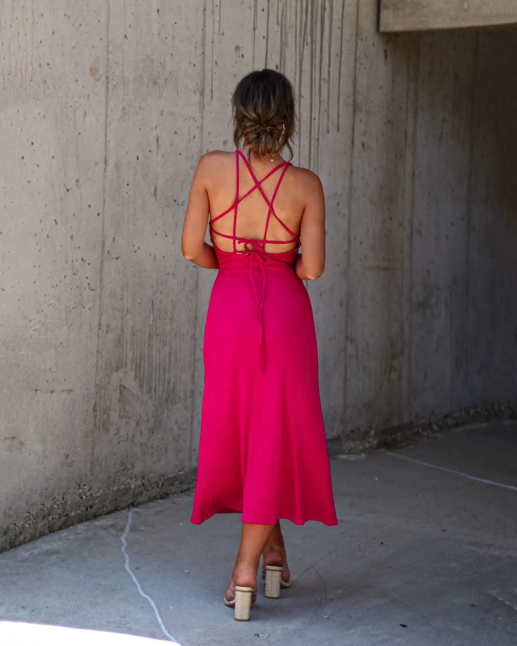 Zya Ruched Midi Dress sold by Vici product image thumbnail 4