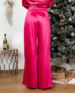 Sensational Queen Satin Embellished Pocketed Wide Leg Pants sold by Vici