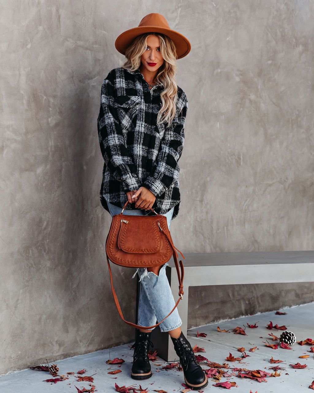 Zinny Pocketed Plaid Coat - FINAL SALE sold by Vici product image thumbnail 9