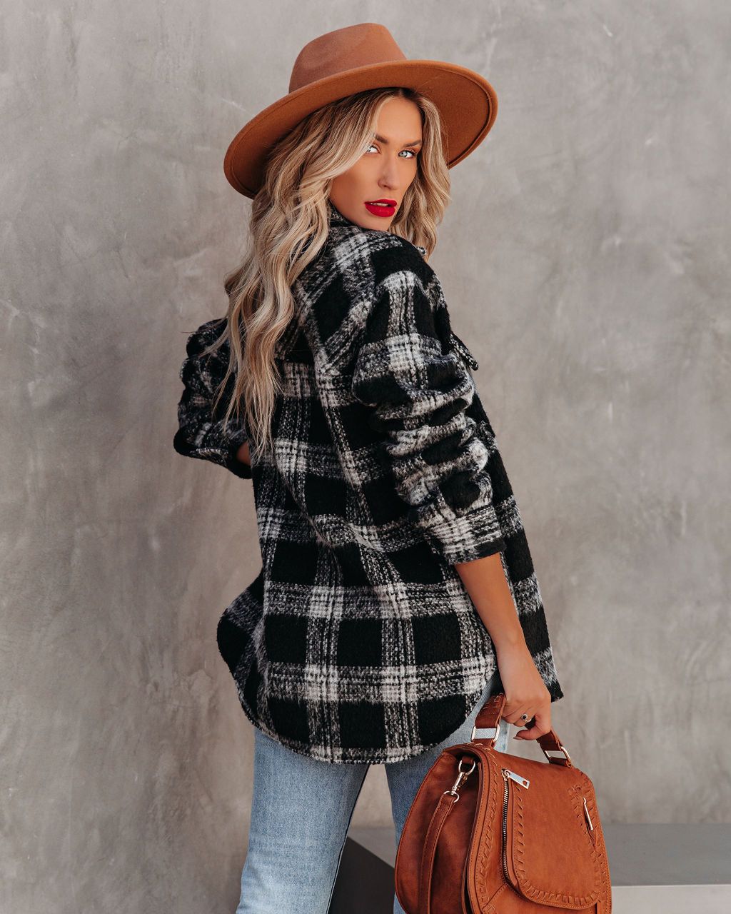 Zinny Pocketed Plaid Coat - FINAL SALE sold by Vici product image thumbnail 3
