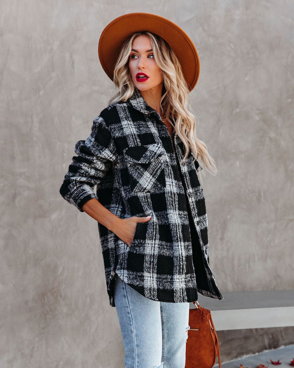 Zinny Pocketed Plaid Coat - FINAL SALE sold by Vici product image thumbnail 2