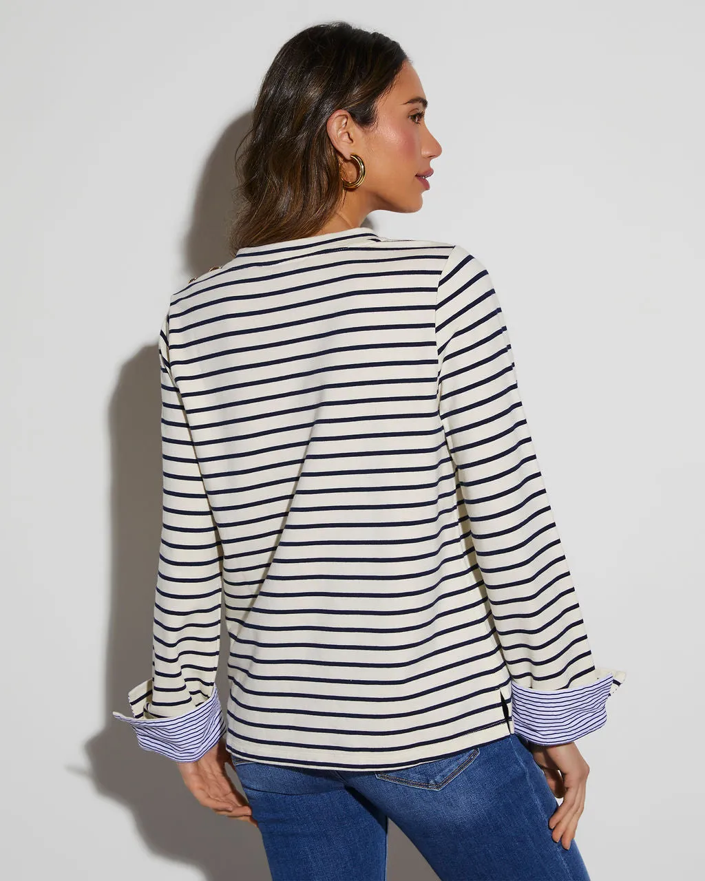 Regatta Striped Crew Neck Long Sleeve Top sold by Vici product image thumbnail 4