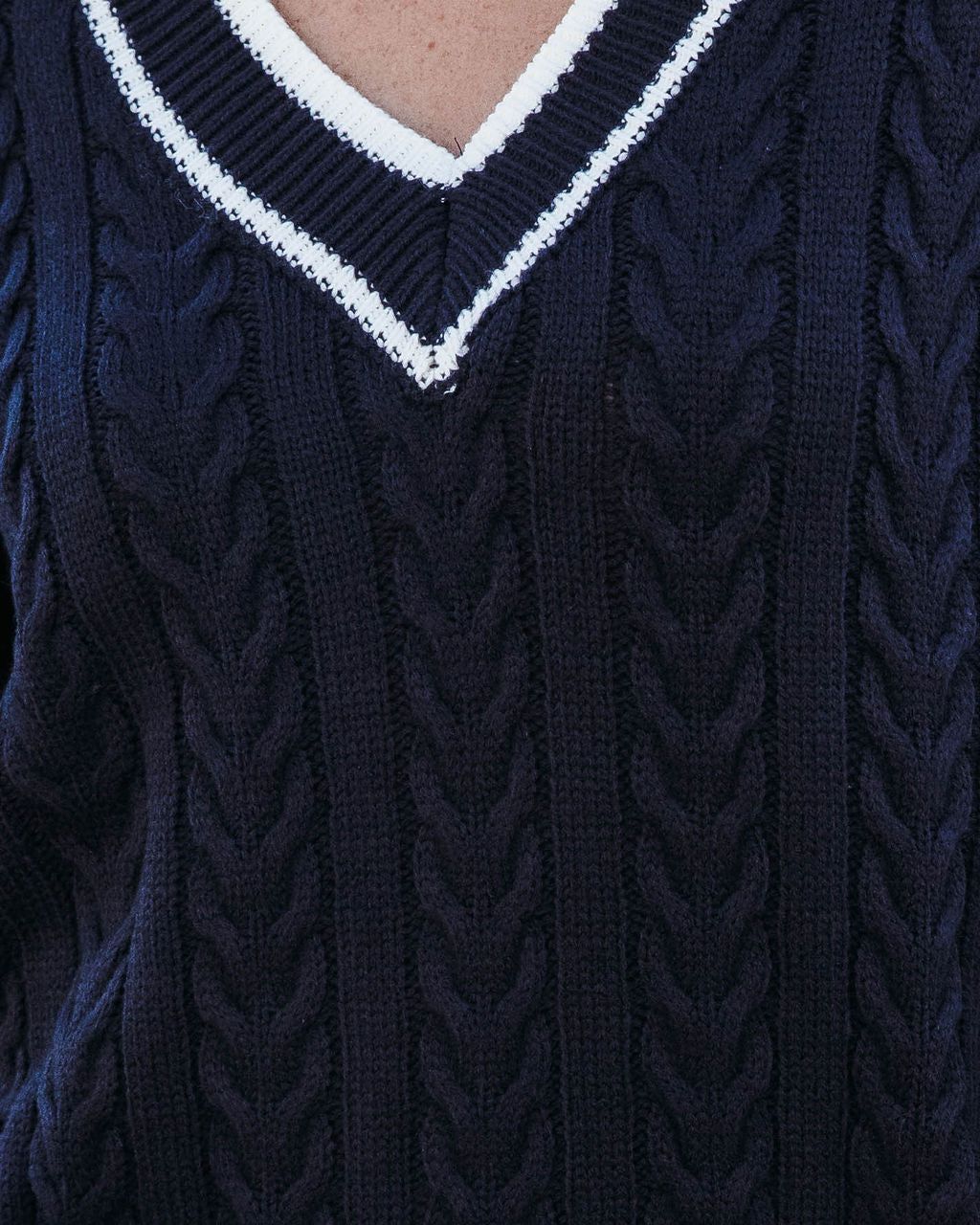 Best Of Me Cable Knit Sweater Dress - Navy sold by Vici product image thumbnail 2