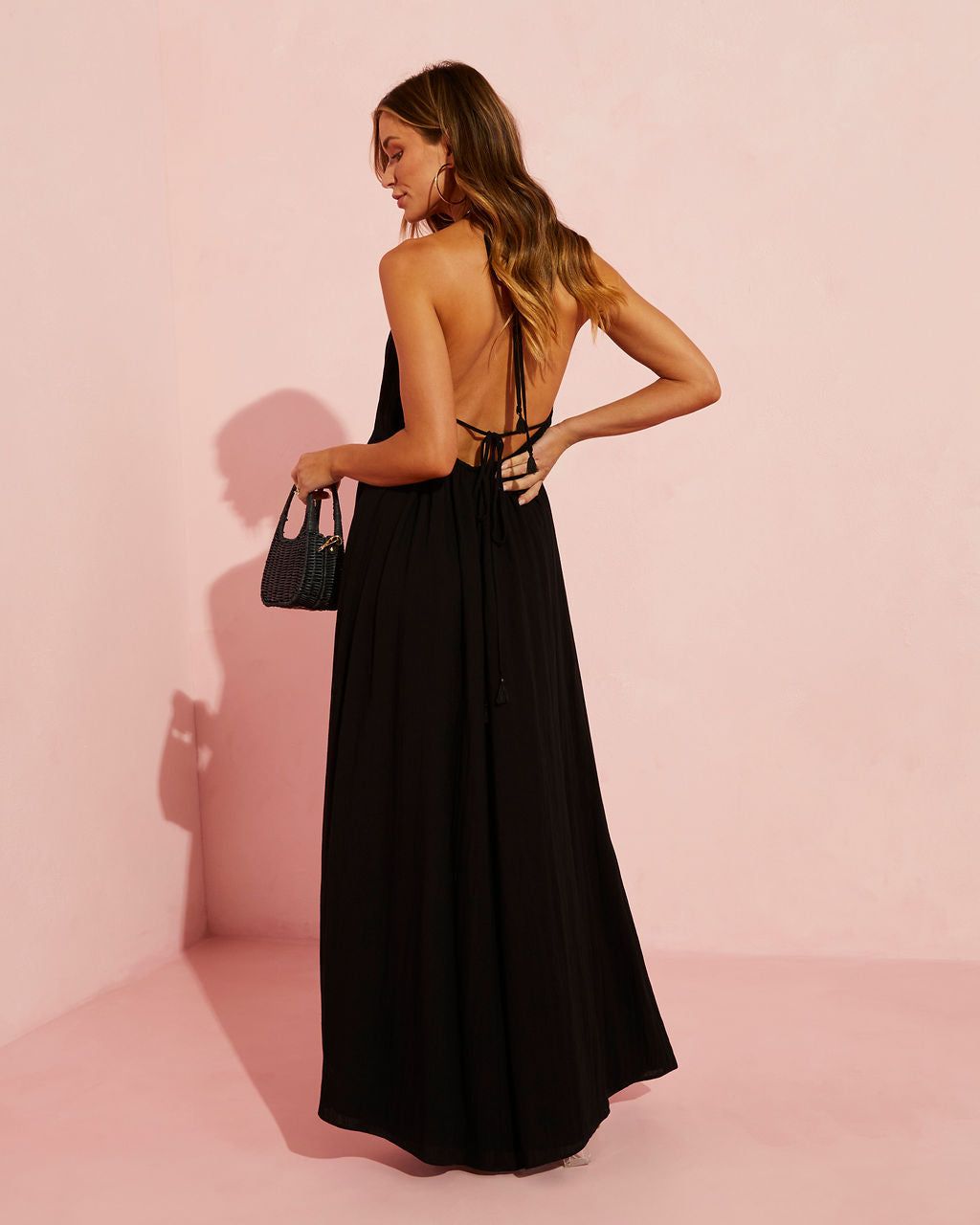 Nalani Halter Maxi Dress - Black - FINAL SALE sold by Vici product image thumbnail 5