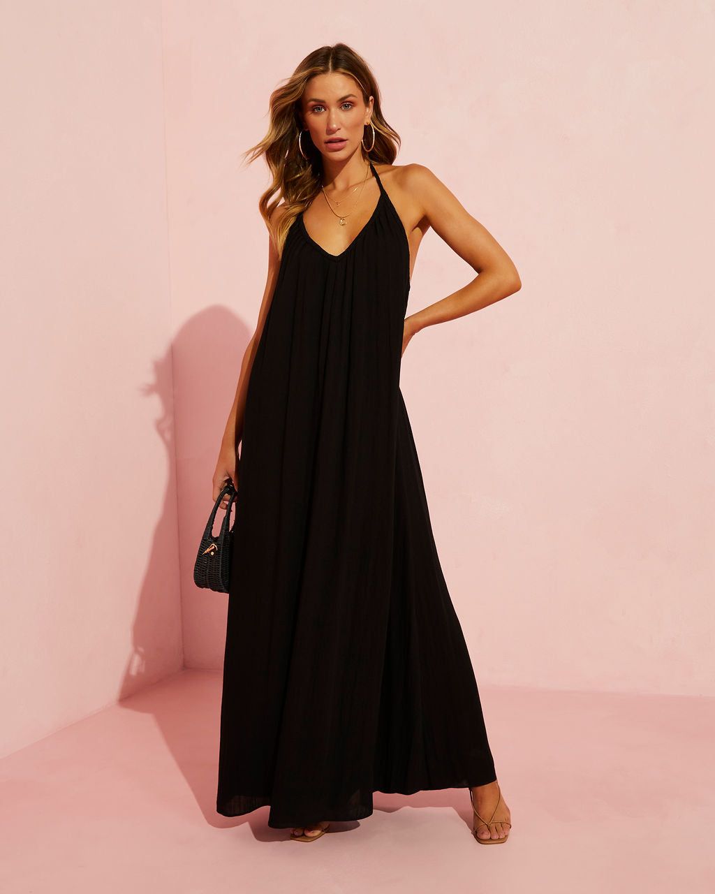 Nalani Halter Maxi Dress - Black - FINAL SALE sold by Vici