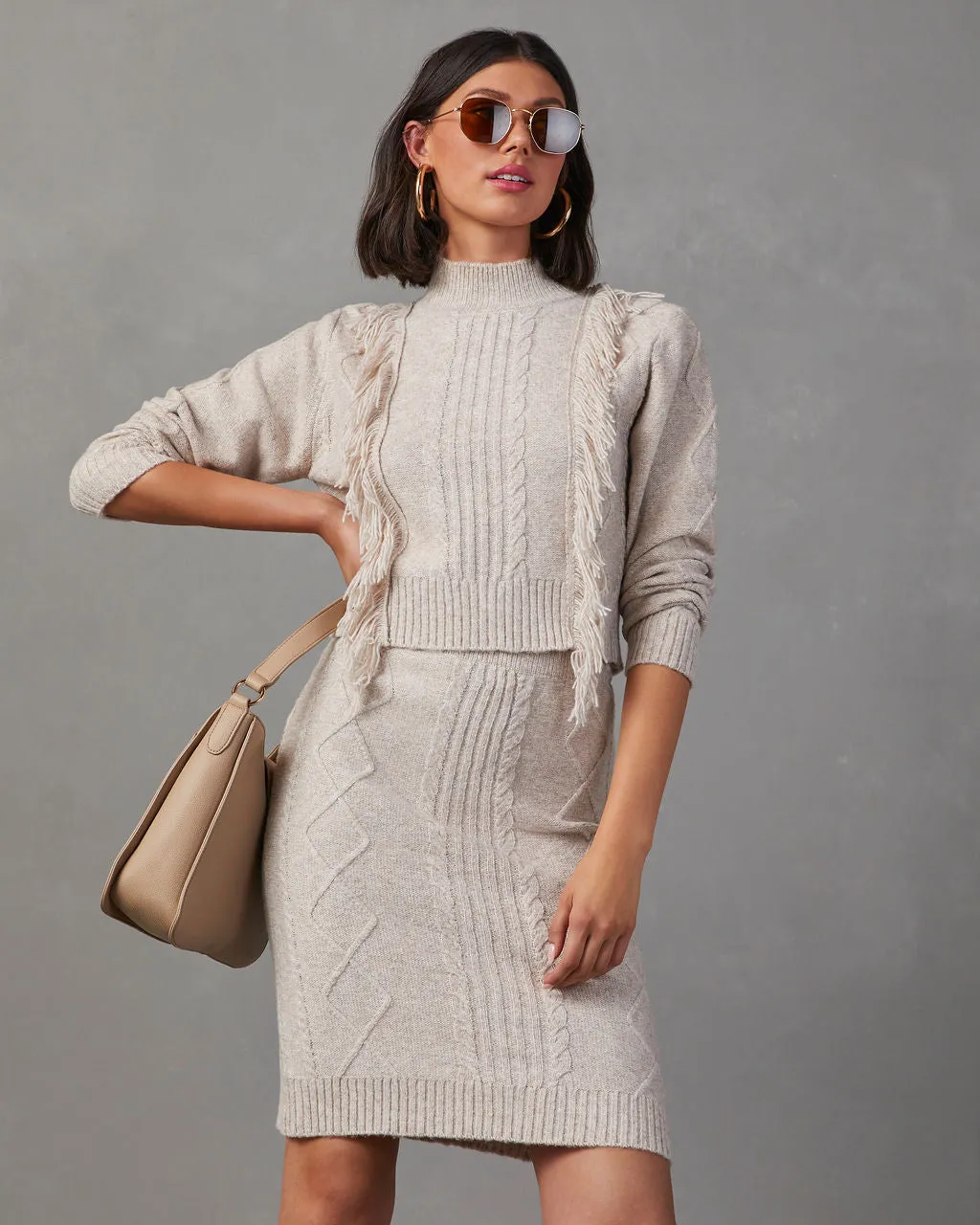 Amanda Fringe Cropped Sweater sold by Vici product image thumbnail 3