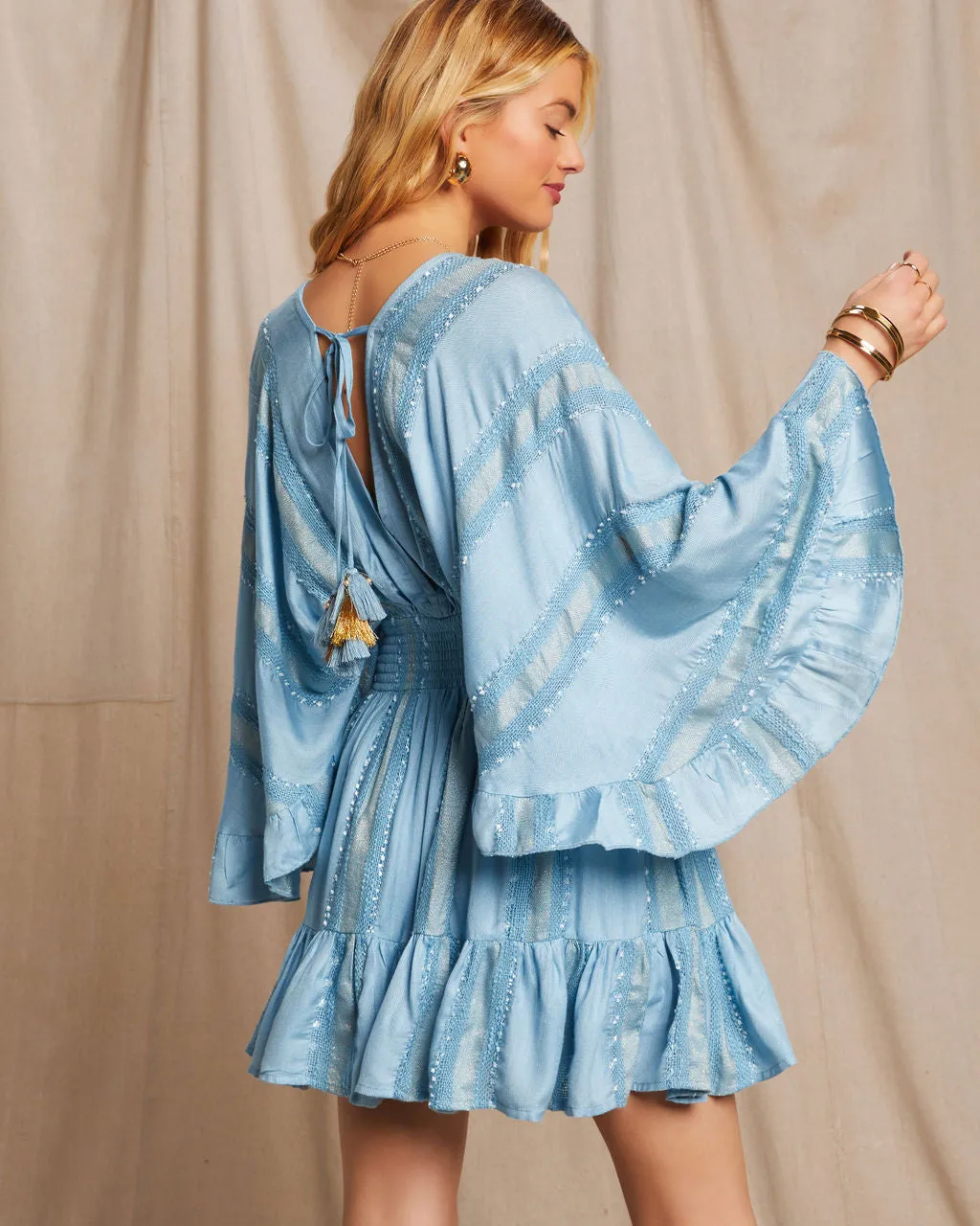 Sorrento Kimono Cinched Waist Mini Dress sold by Vici product image thumbnail 2